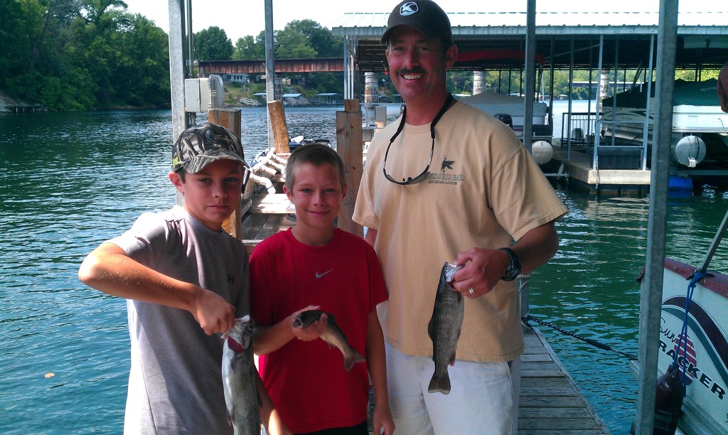 Trout fishing in July on Lake Taneycomo